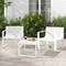Set of 2 Patio Chairs with Curved Backrests and U Shaped Legs Perfect for Outdoor Seating